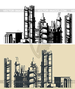 Refinery plant s - royalty-free vector image