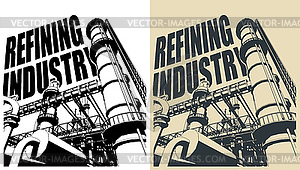 Oil refining industry s - vector image