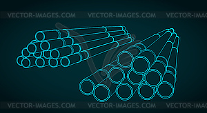 Sewer pipes illlustration - vector clipart