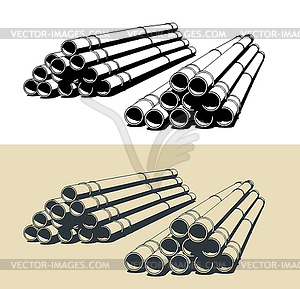 Sewer pipes illlustrations - vector image