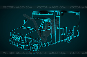 Ambulance drawings - vector clipart