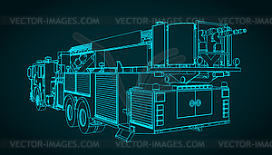 Big fire truck - vector image