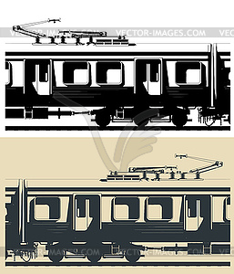 City ​​train - vector clipart