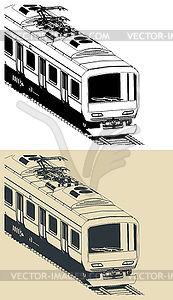 City train - vector image