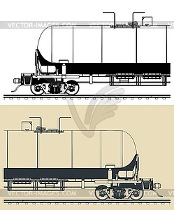 Railway tank car - vector image