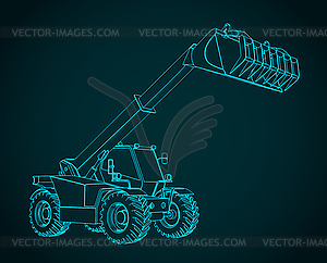 Agricultural loader - vector clip art