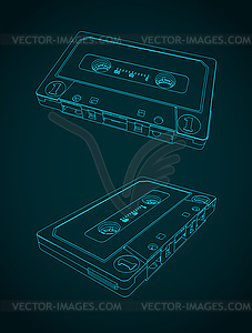 Compact cassette - vector clip art