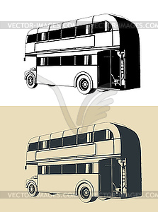 Double decker bus - vector image