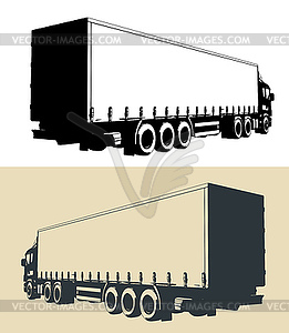 Semi truck trailer s - vector image