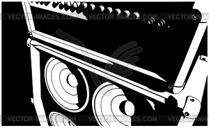 Guitar amplifier - vector image