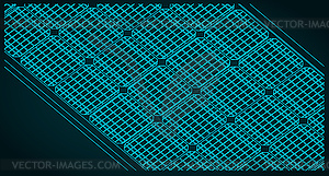 Solar panel blueprint - vector clipart