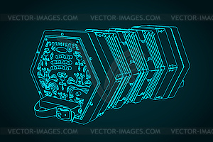 Concertina instrument - vector image