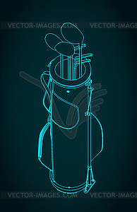 Golf club set - vector image