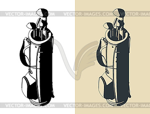 Golf club set s - vector image
