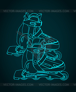 Roller skates - vector clip art
