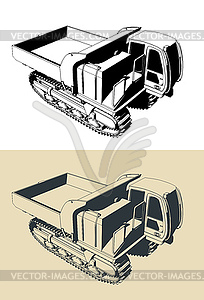 Tracked crawler dump truck s - vector clipart