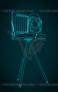 Vintage photography camera - vector clip art