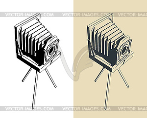 Vintage photography camera s - vector clipart / vector image
