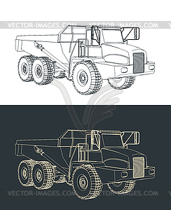 Mining dump truck s - vector image