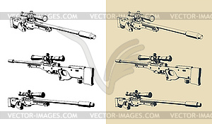 Sniper rifle s - vector clip art