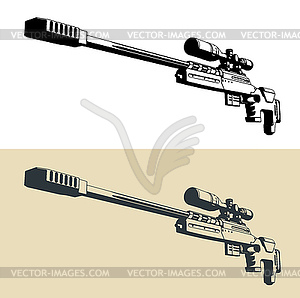 Large caliber sniper rifle - vector image