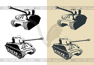 Танки M4 \ - клипарт в векторе
