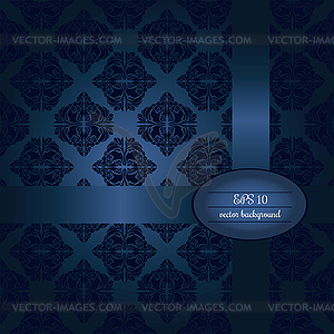 Dark blue classic seamless pattern - vector image