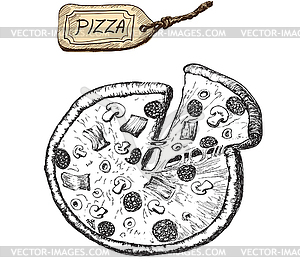 Pizza.  - vector image