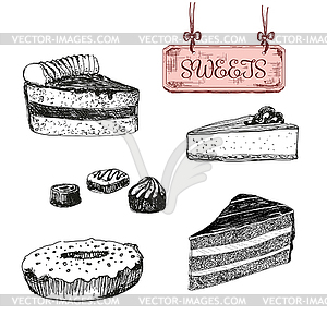 Sweets. Dessert - vector clipart