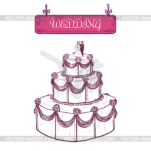 Wedding cake - vector clip art