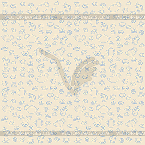 Seamless tea pattern - vector image