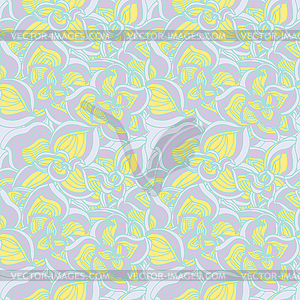 Flowers abstract seamless pattern - vector clip art