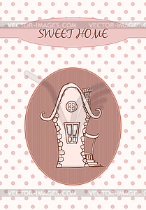 Sweet home - Card - vector clipart