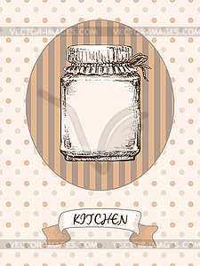 Kitchen design. Jar - vector clip art