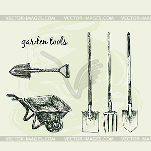 Garden tools - vector clip art