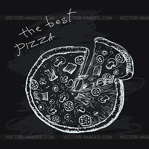 Best pizza - vector clip art