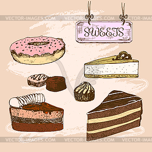 Sweets. Dessert - vector clip art