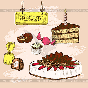 Sweets. Dessert - vector clipart