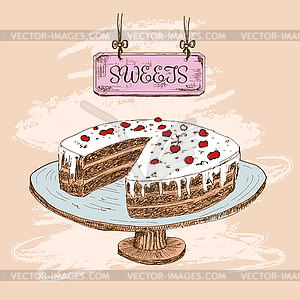 Sweets. Dessert - vector clip art