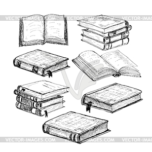 Books collection - royalty-free vector image