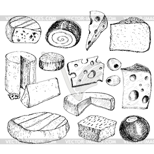 Cheese. collection - vector clip art