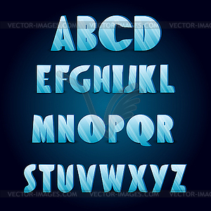 Ice age alphabet - vector image