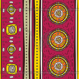 Pattern with ethnic motifs - vector clip art