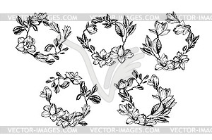 Wearth with leaves and branches - vector clip art