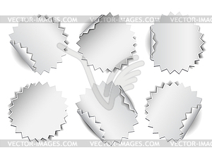 Set of paper stickers - vector clipart
