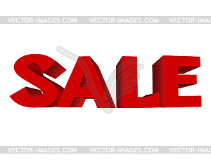 Red text SALE - vector clipart