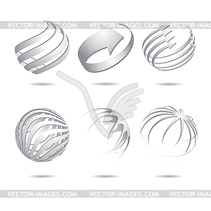 Abstract sphere icons collection - vector clipart