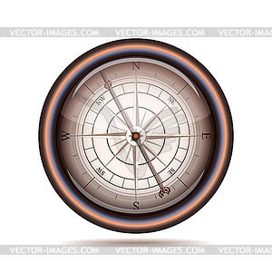 Old compass - vector image