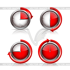 Set of Timer clocks - vector clipart