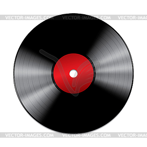 Black vinyl record - vector clipart